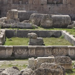 Baalbek, temple of Jupiter, Great Court, Northern basin