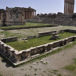 Baalbek, temple of Jupiter, Great Court, Northern basin