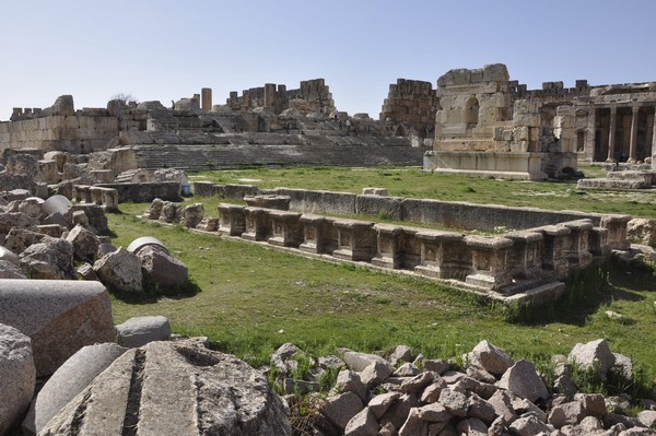 Baalbek, temple of Jupiter, Great Court, Southern basin