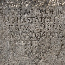 Baalbek, Temple of Jupiter, Great Court, Tombstone of G. Pacideius