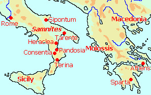 Map of the Campaigns of Alexander of Molossis