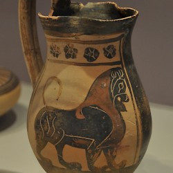 Thessaloniki, Corinthian Pottery with a lion
