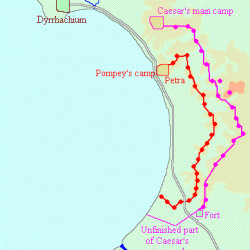 Map of the Siege of Dyrrhachium