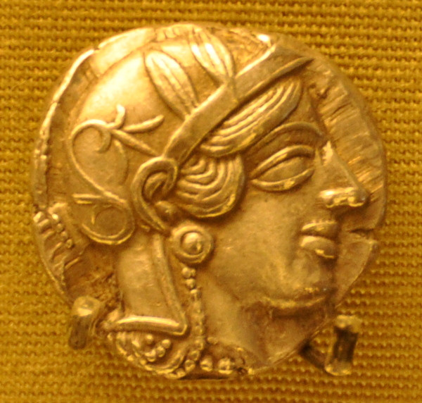 Athens, Coin with portrait of Athena
