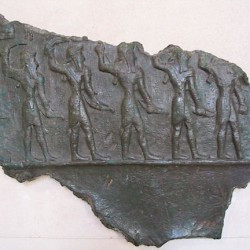 Susa, Middle-Elamite basrelief of warrior gods