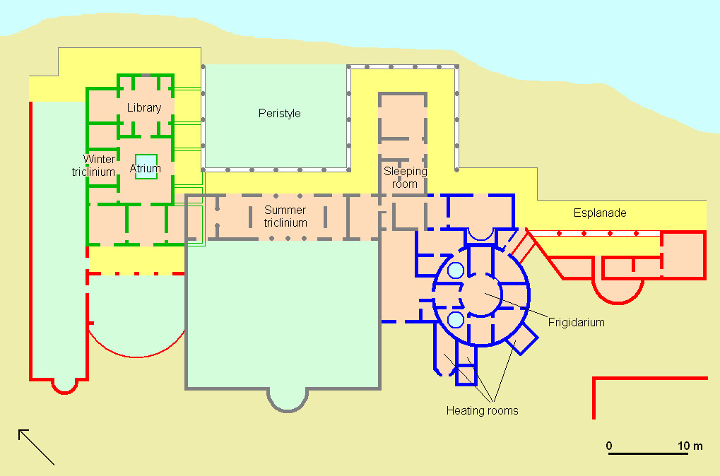 Map of the Villa Selene