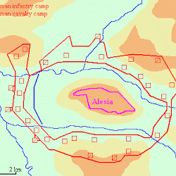 Map of the siege of Alesia