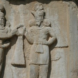 Taq-e Bostan, Investiture relief of Shapur II, Ahuramazda and Julian