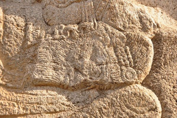 Taq-e Bostan, Investiture relief of Shapur II, detail: Julian