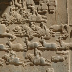 Taq-e Bostan, Large cave, Hunting scene