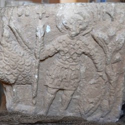 Ailana, Byzantine capital, showing Saint Theodore