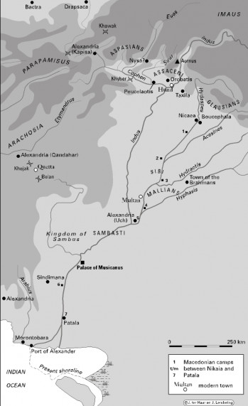 Map of Alexander's Indian Campaign