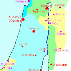Map of Roman Judaea and it neighbors