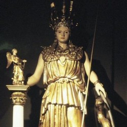 Athens, Acropolis, Parthenon, Phidias' statue of Athena Parthenos (reconstruction)