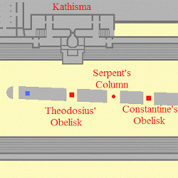Constantinople, Hippodrome, map