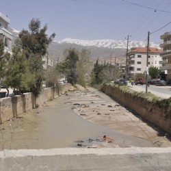 The upper reachtes of the Litani River in Zahle