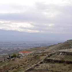 The Bekaa valley from Qsarnaba
