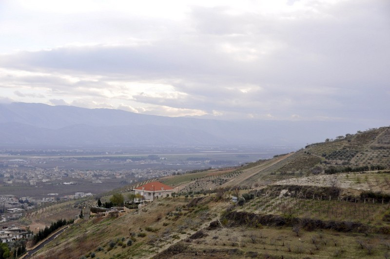 The Bekaa valley from Qsarnaba