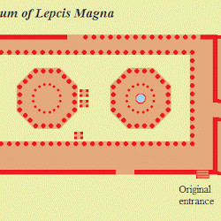 Map of the macellum in Lepcis Magna