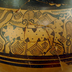 Rhodes, Mycenaean jar with a bull (LH IIIa2)