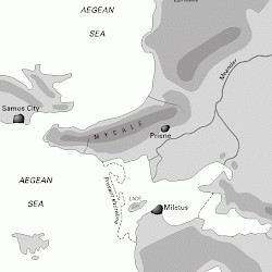 Map of Miletus and its neighbors