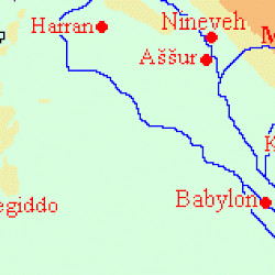 Map of the Assyrian-Babylonian War
