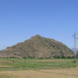 Bazira from the east. The fortification walls are still visible.