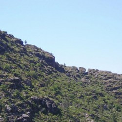 Barikot, Ditches on the western slope, seen from the north.