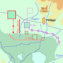 Map of the Second Battle of Philippi