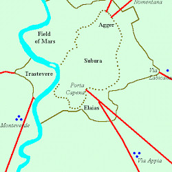 Map of the Jewish catacombs in Rome