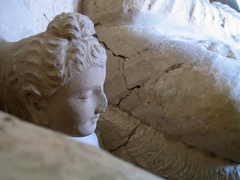 Jaulian, head of a Buddha