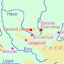 Battle in the Teutoburg Forest: from Minden to the west