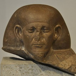 Head of a block statue