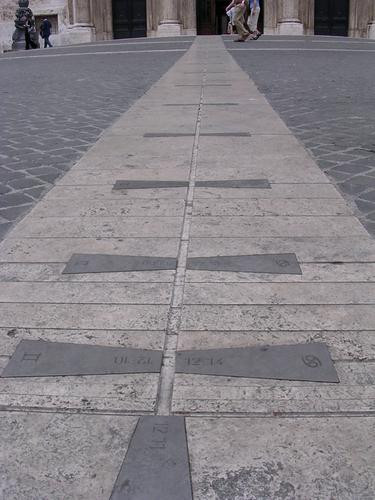 Rome, Horologium Augusti, modern pavement