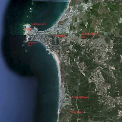 Map of the main excavations near Tyre