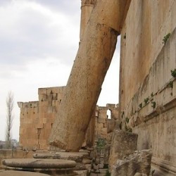 Baalbek, Temple of Bacchus, Exterior, Column