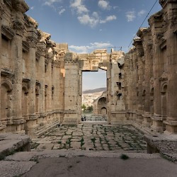 Baalbek, Temple of Bacchus, View from cella