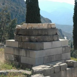 Delphi, Base of the Victory Monument after the Persian War