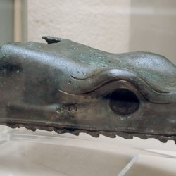 Snake head from the Greek victory monument in Delphi, later brought to Constantinople