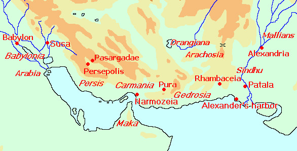 Map Of Alexander's Return – Livius.org