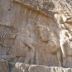 Naqš-e Rustam, Relief of Shapur I, Seen from the left