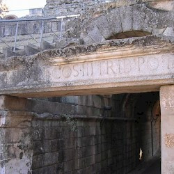 Augusta Emerita, Theater, inscription mentioning Agrippa