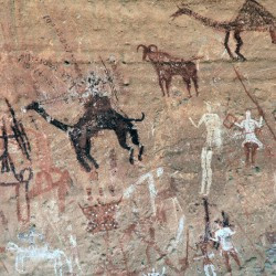 Wadi Imla, Dromedaries and hunters