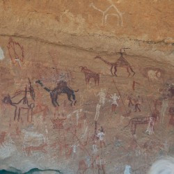 Wadi Imla, Hunters on dromedaries