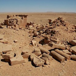 Ghirza, Southern necropolis, remains of two mausoleums