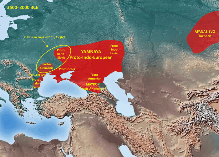 Expansion of the Indo-European Languages 4: Case Endings on /m/ replace /bh/