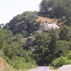 Karabel Pass, with rock relief seen from the south
