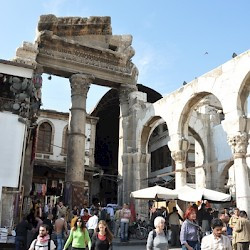 Damascus, Temple of Jupiter, Outer court with Propylees