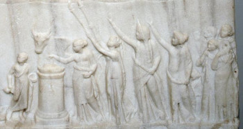 Alexandria, Relief of the Apotheosis of Homer, Lower tier