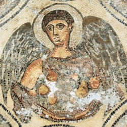 Ptolemais, Church, Mosaic of an angel